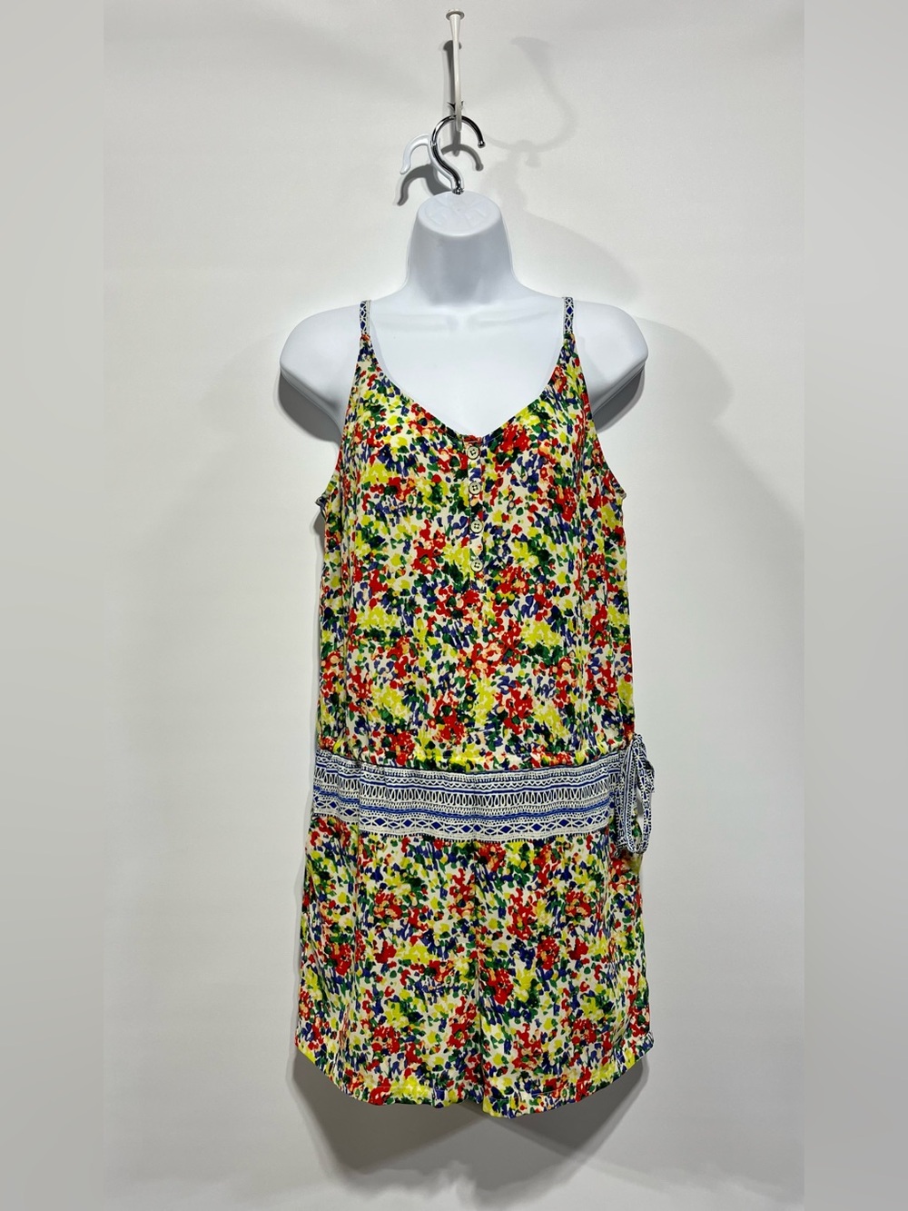 Cabi Devon Colorful Floral Fiesta Romper Size Small‎
